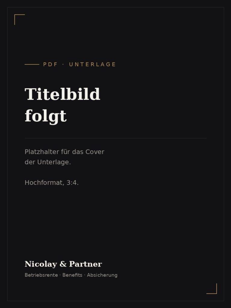 Platzhalter für das Titelbild der Unterlage